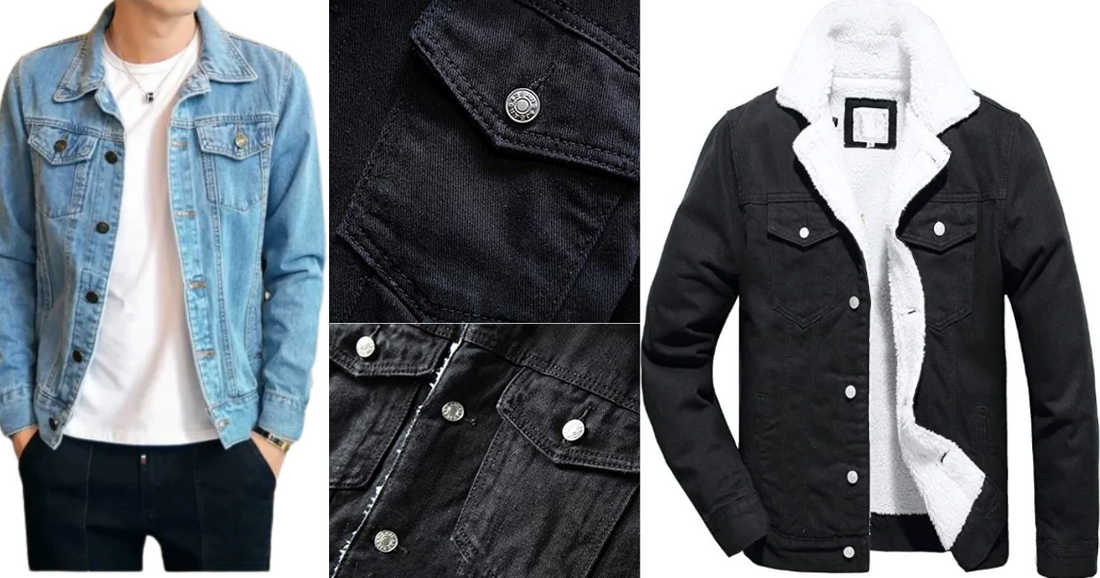 Stylish Warmth: Black 'Full Fur Inside' Denim Jacket Trends 2024