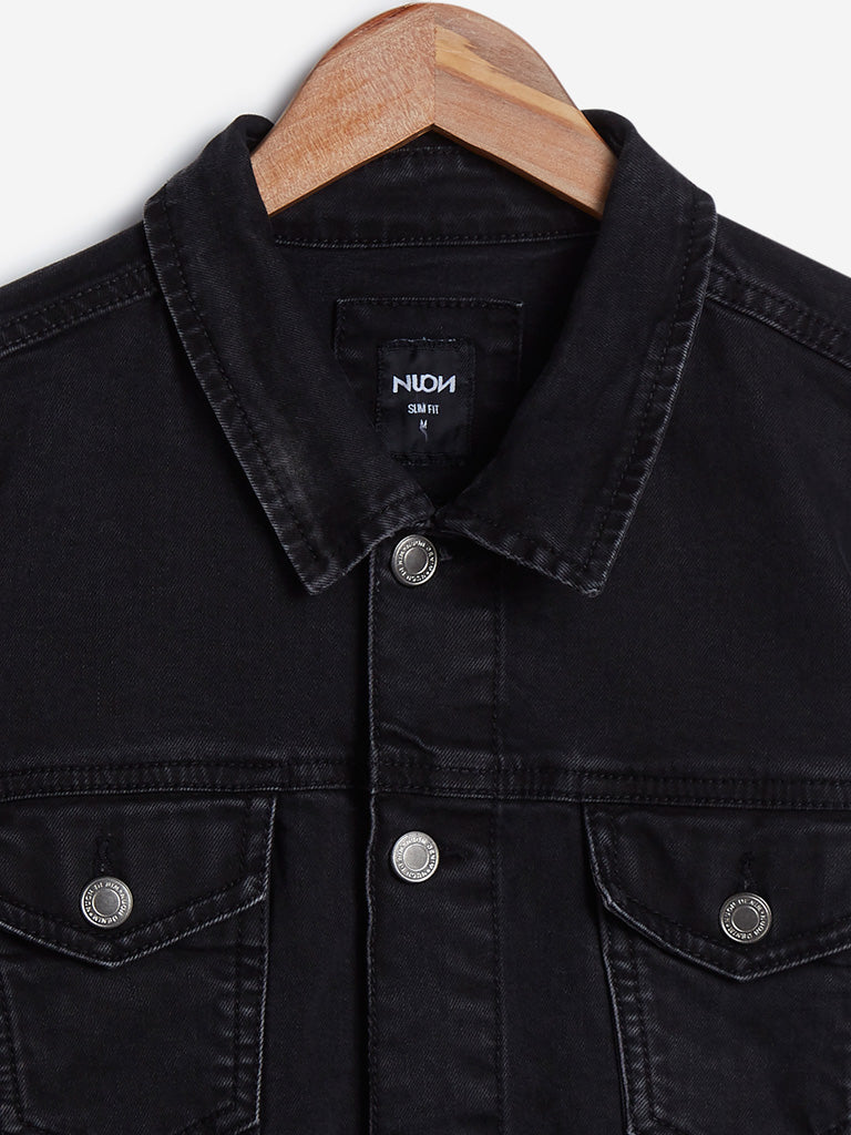 Men's Black Denim Trucker Jacket