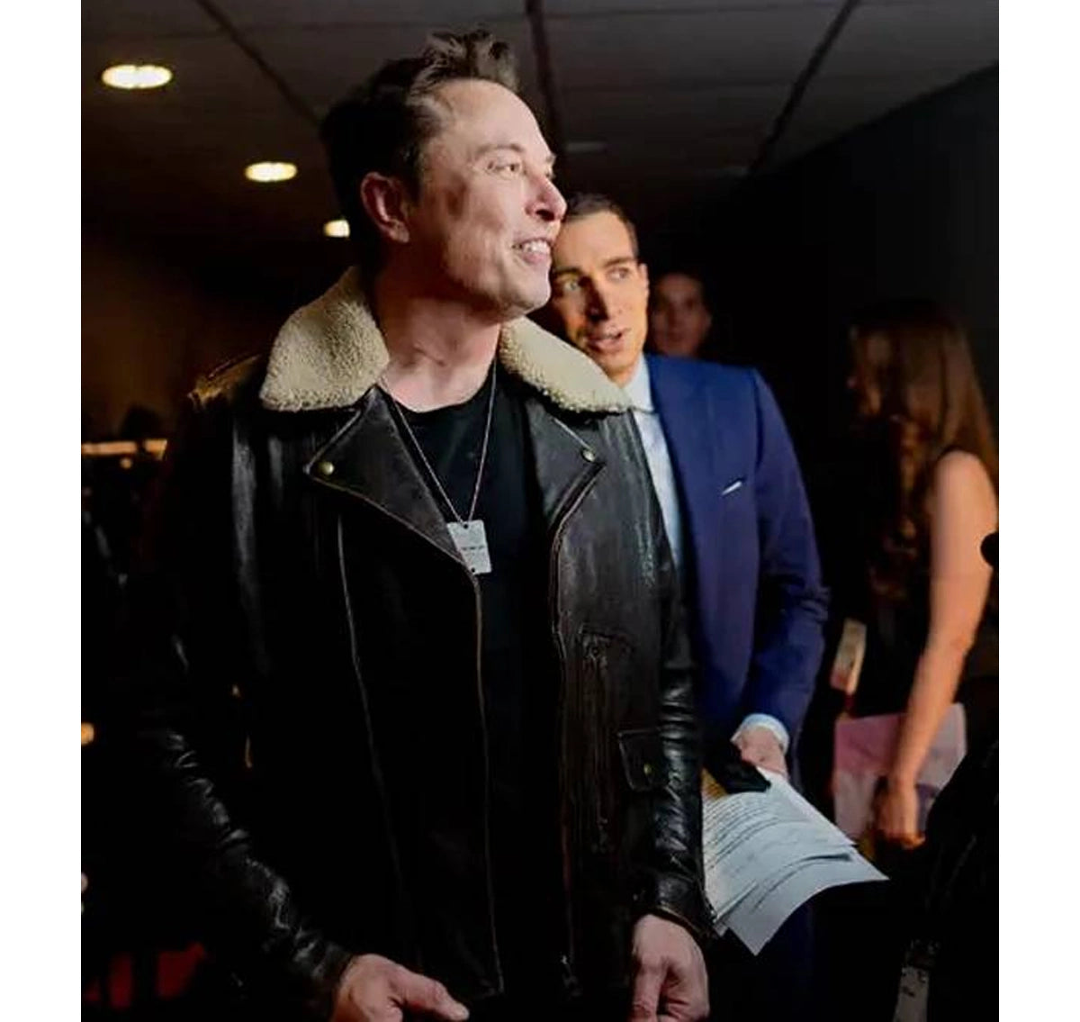 2023-NY-Times-Conference-Elon-Musk-Shearling-Black-Jacket