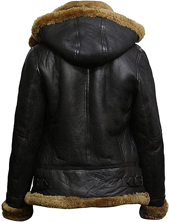 B3, WW2 Aviator Flying Shearling Jacket Women Zing Apparel