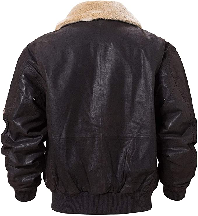 Wool Shearling Jacket Men For Winter, Fur Collar Zing Apparel