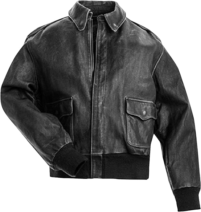 G-1 Distressed Black Bomber Jacket