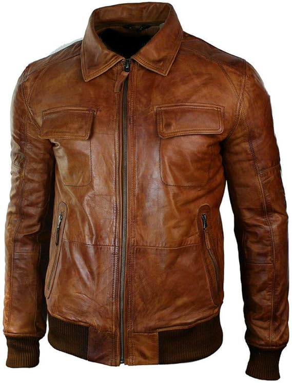 B3 Rust Tan Bomber Jacket Men