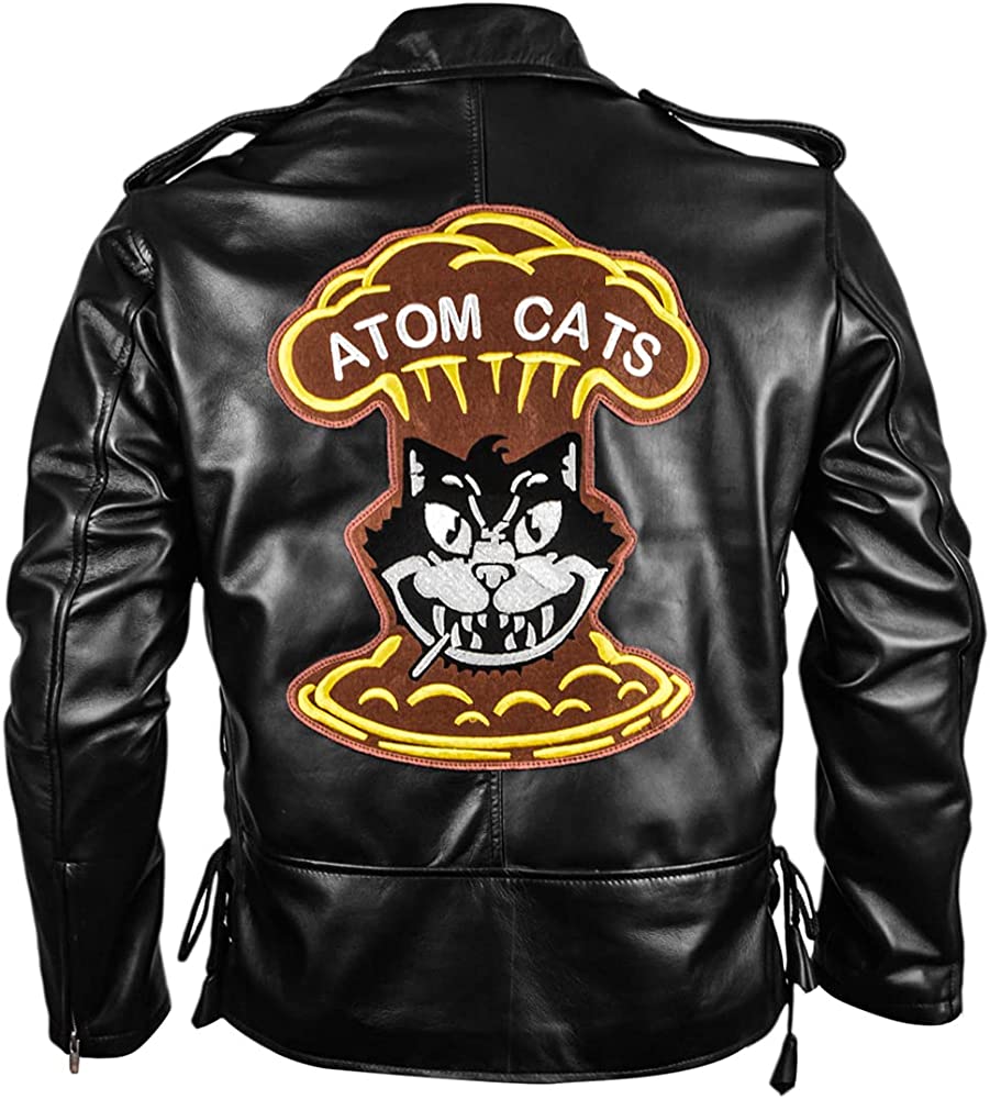 Black Brando Style Leather Jacket