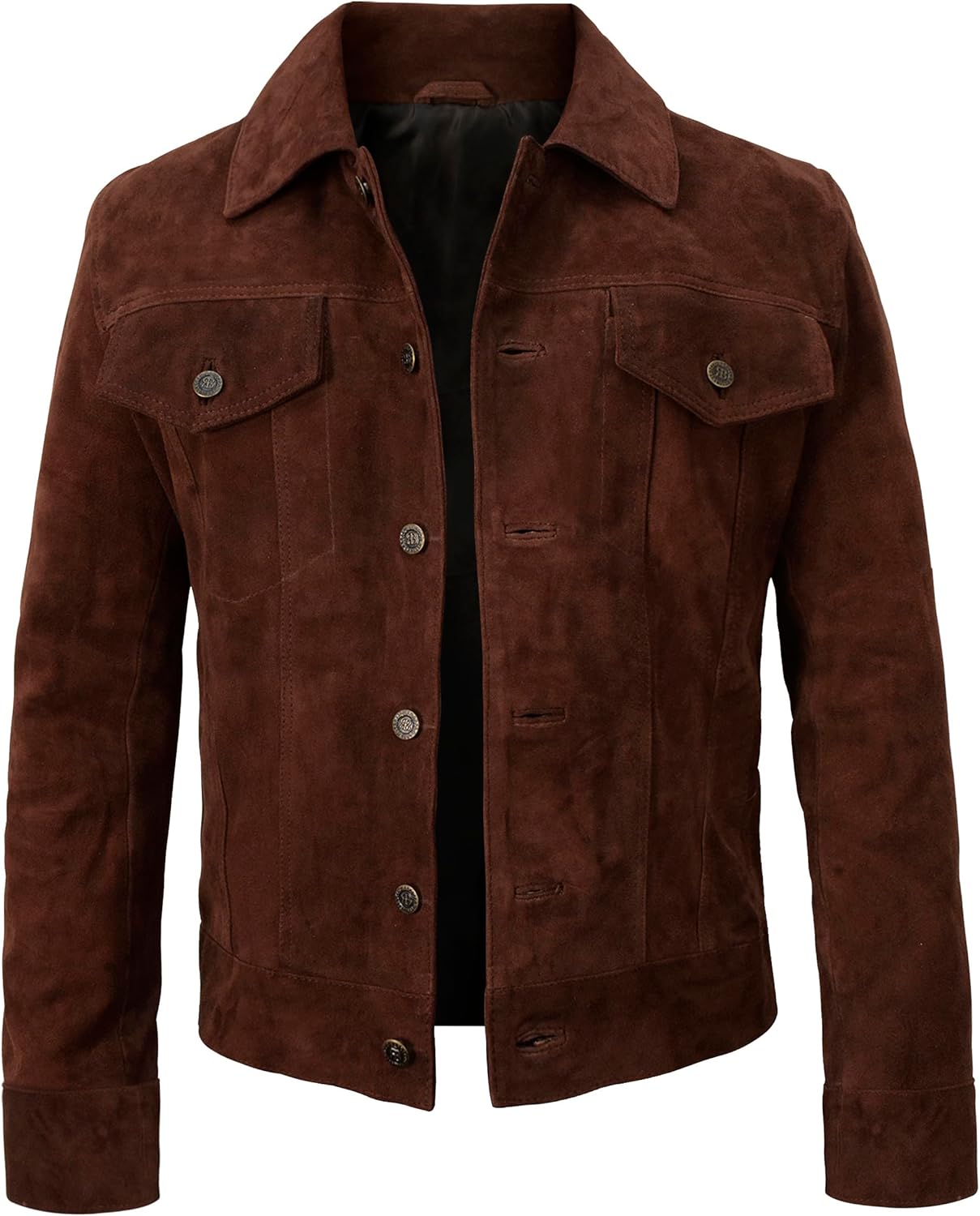 Trucker Suede Leather Jacket, Multi