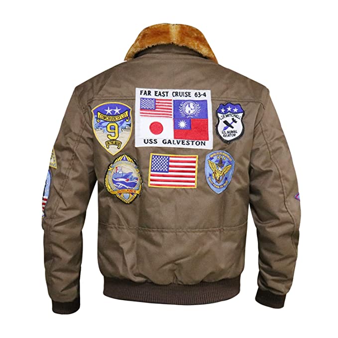 Tom Cruise Jet Fighter Men Brown Bomber Jacket
