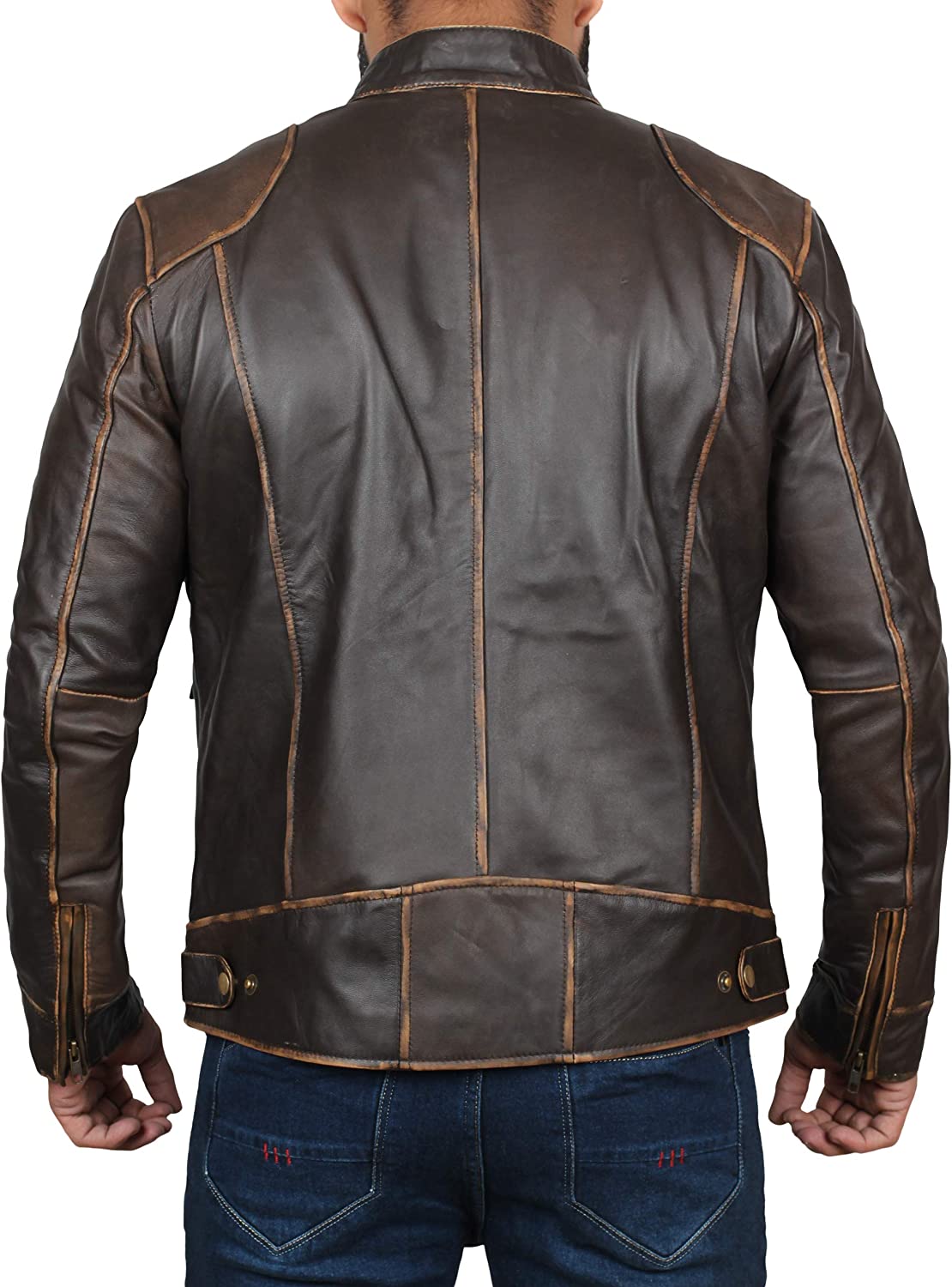 Classic Men's Lambskin Cafe Racer Jacket