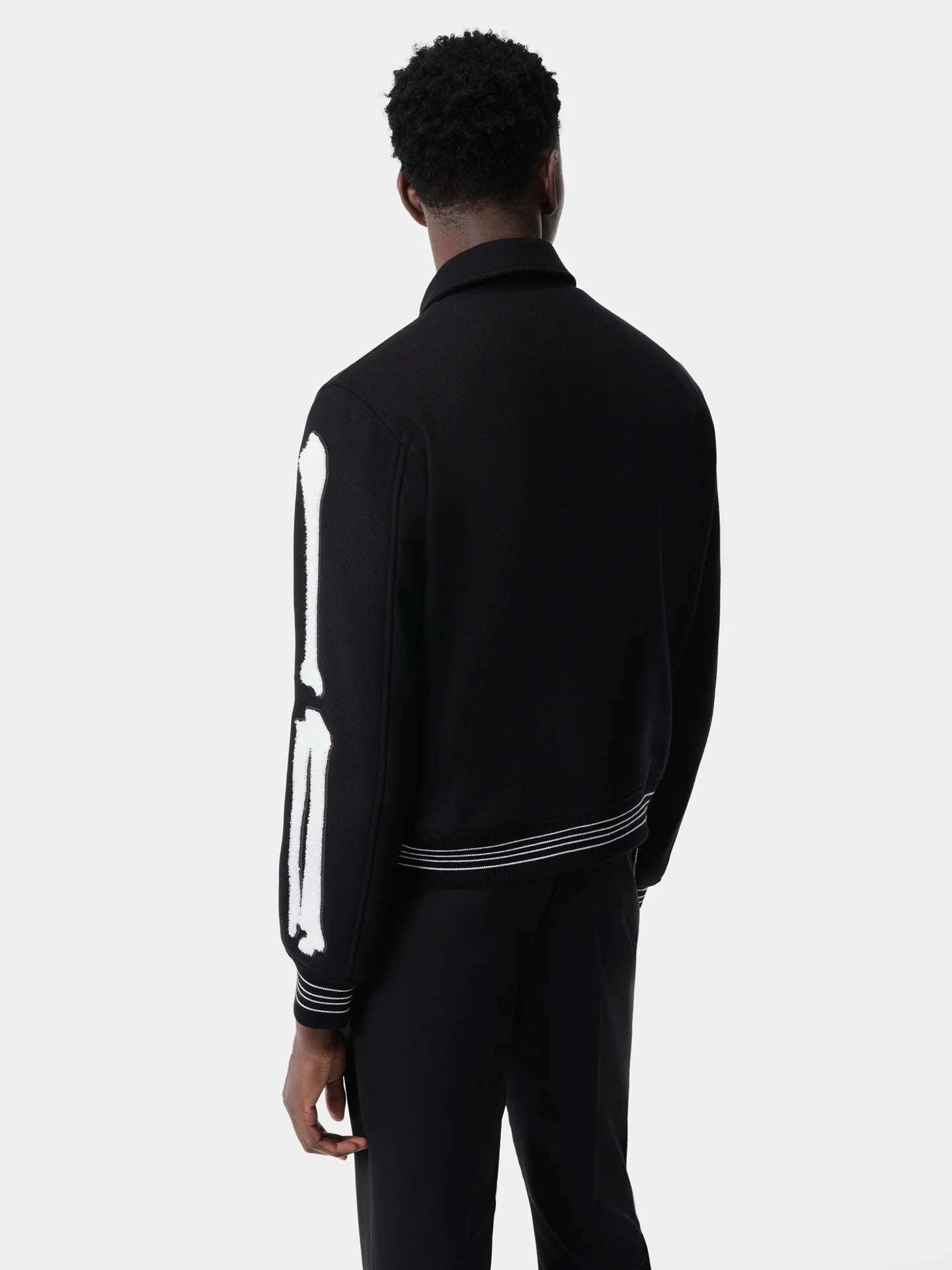Amiri Bones Jacket_Black-Varsity_BacK