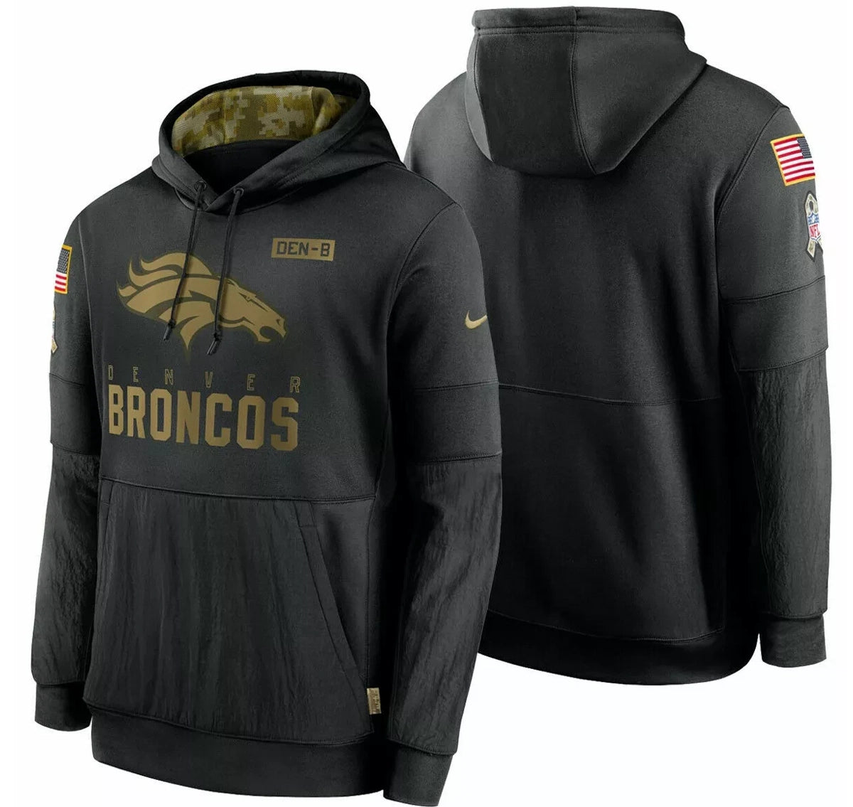 Arctic Camo Denver Broncos 2024 Salute to Service Club Hoodie