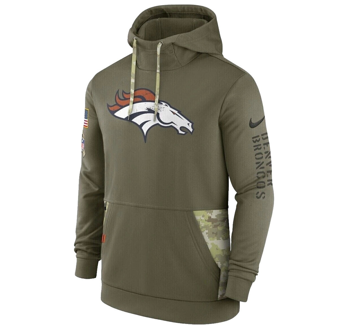 Arctic Camo Denver Broncos 2024 Salute to Service Club Hoodie