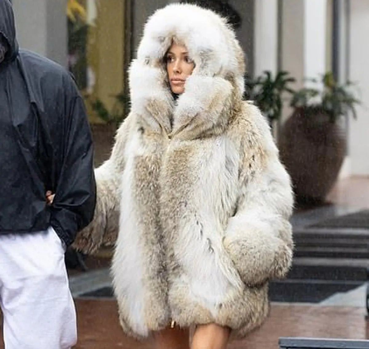 Bianca Censori Fur Coat