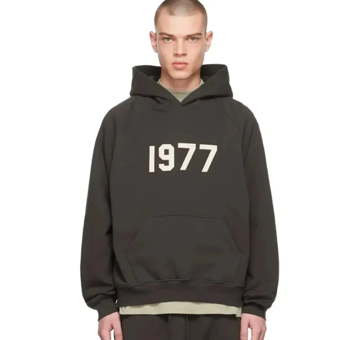Black 1977 Essentials Hoodie Zing Apparel