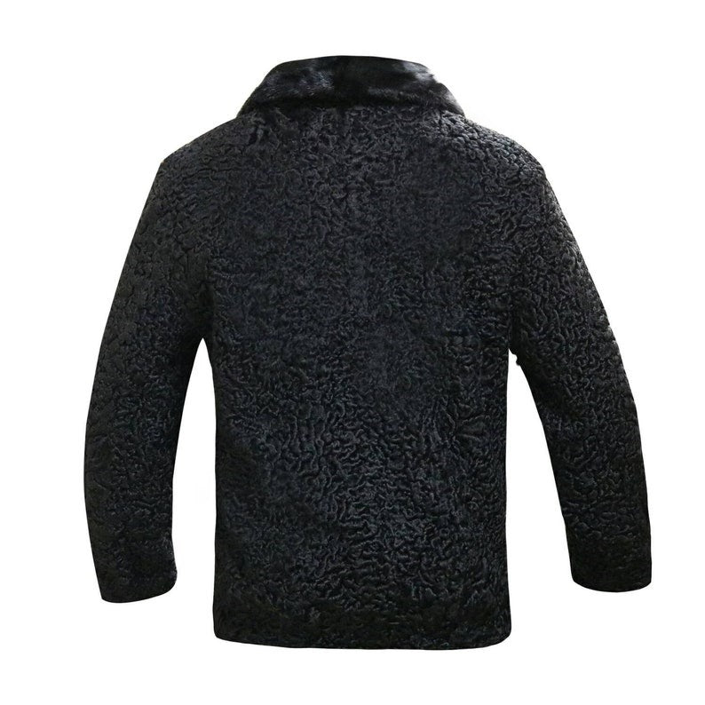 Black_Persian_Karakul_Lamb_Soft_Shearling_Jacket_For_Sale