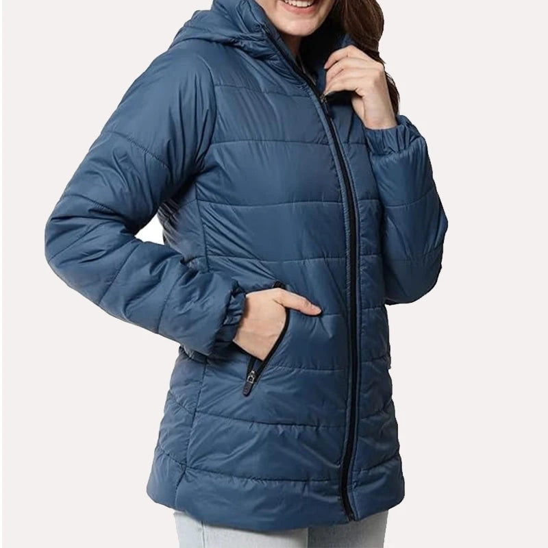 Women's Long Duffel Puffer Jacket Zing Apparel
