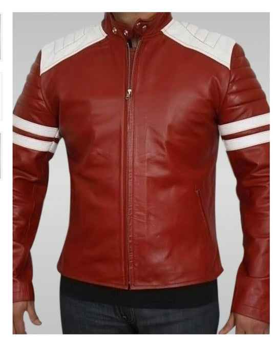 Brad Pitt Fight Club Leather Jacket