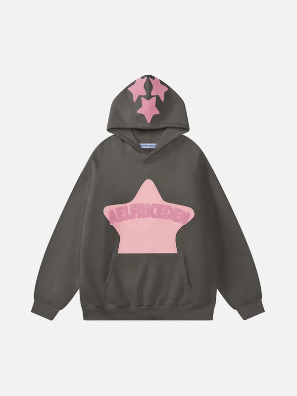 Buy Aelfric Eden Vintage Embroidery Star Hoodie