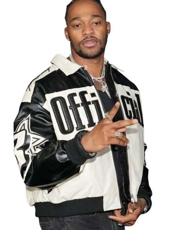 Christopher Meyer Black and White Leather Jacket