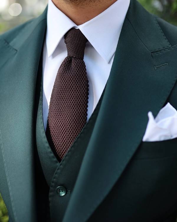 Men Tuxedo Dark Green Two Piece Suit