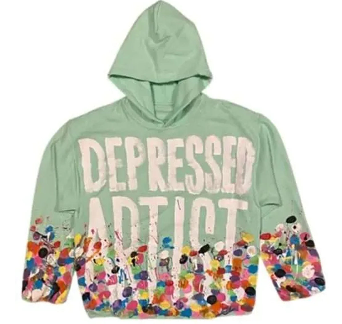 Depressed_Artist_Hoodie_in_Green_For_Sale