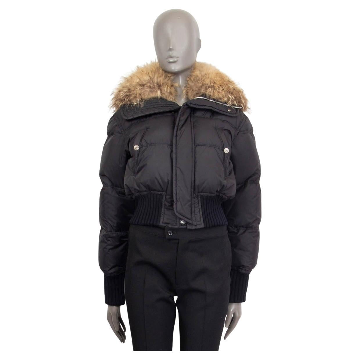 Dsquared2_Down_Cropped_Puffer_Racoon_Fur_Collar_And_Hooded_Jacket_Buy