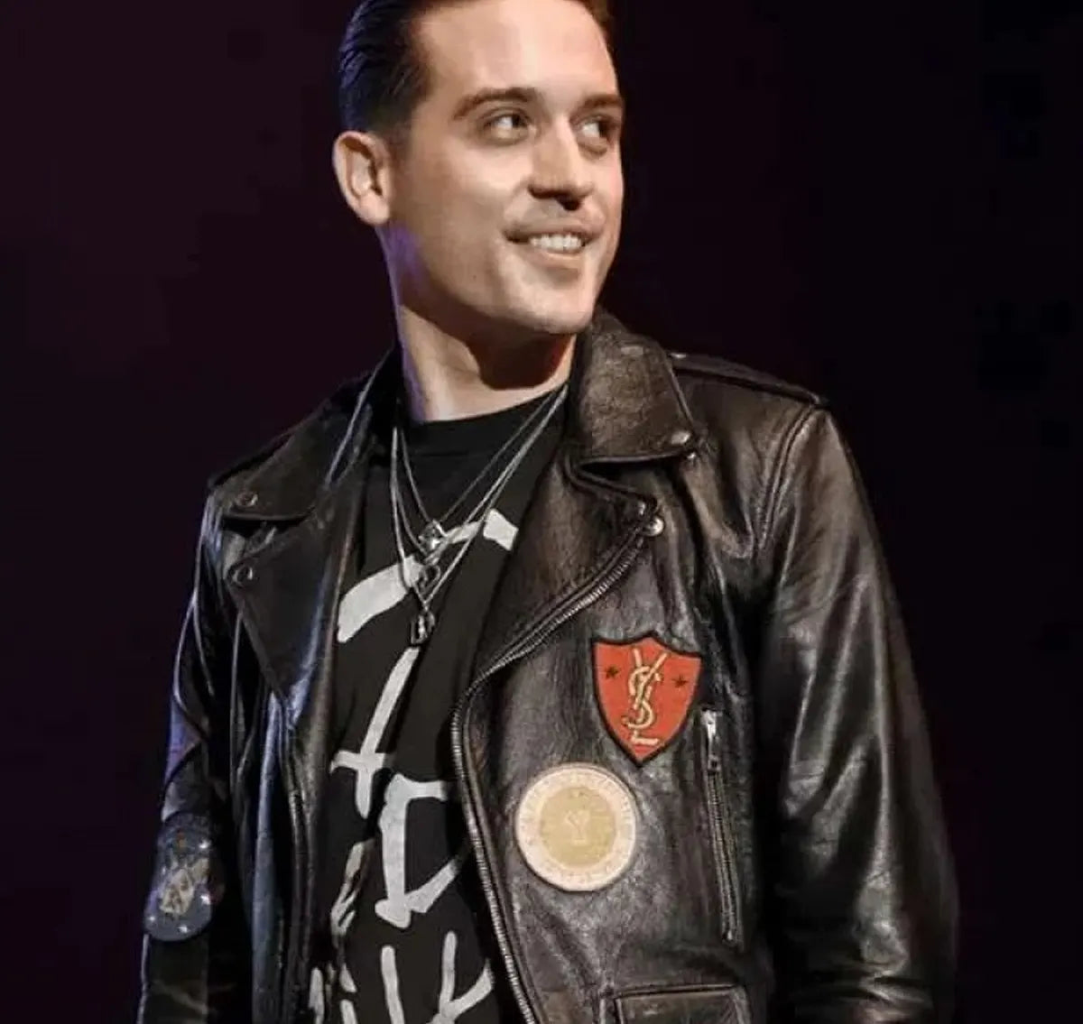 G-Eazy Biker Black Real Leather Jacket
