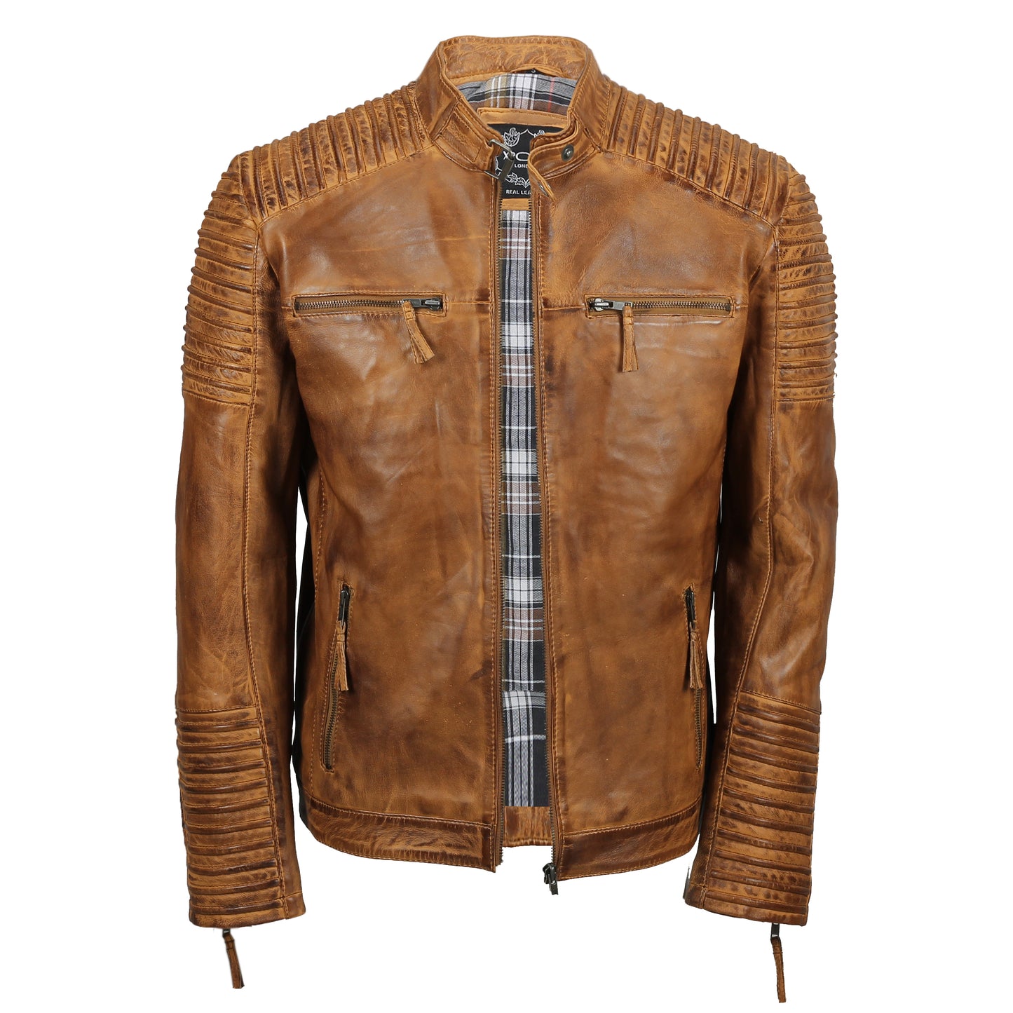 Men's Fraser Racer Biker Leather Jacket