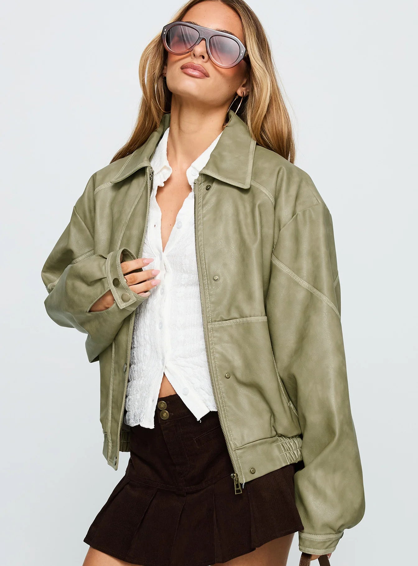 Jaxton-Faux-Leather-Jacket-Olivegreen-for-sale