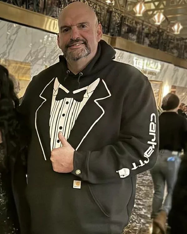 John Fetterman Tuxedo Hoodie Black For Men