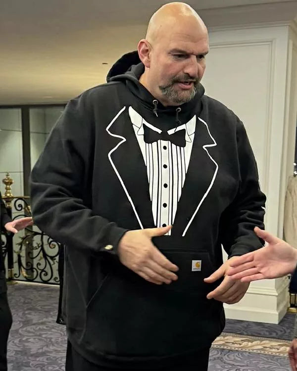 John Fetterman Tuxedo Hoodie Black For Men