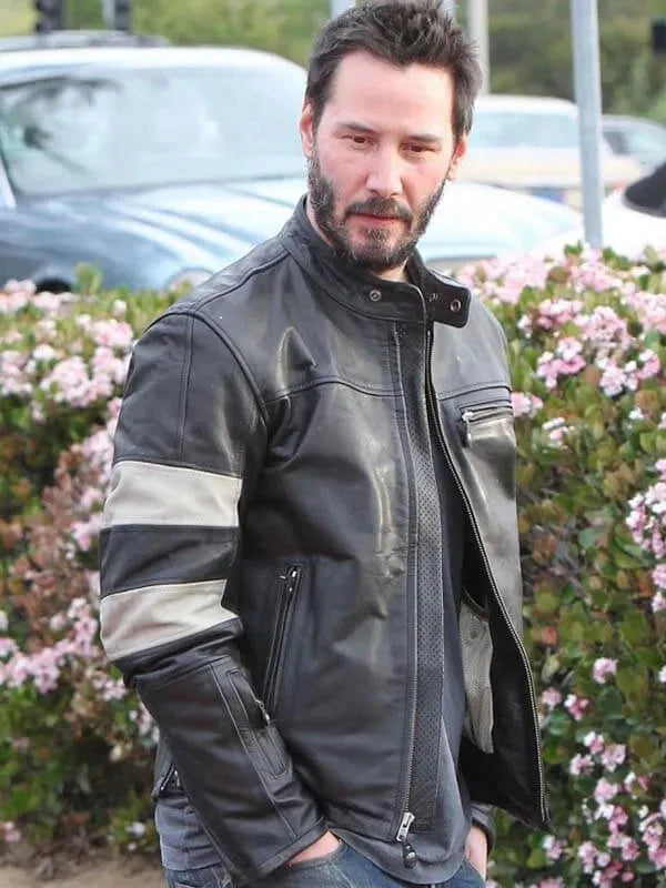 KRGT-1 Motorcycle Keanu Reeves Black Leather Jacket Zing Apparel