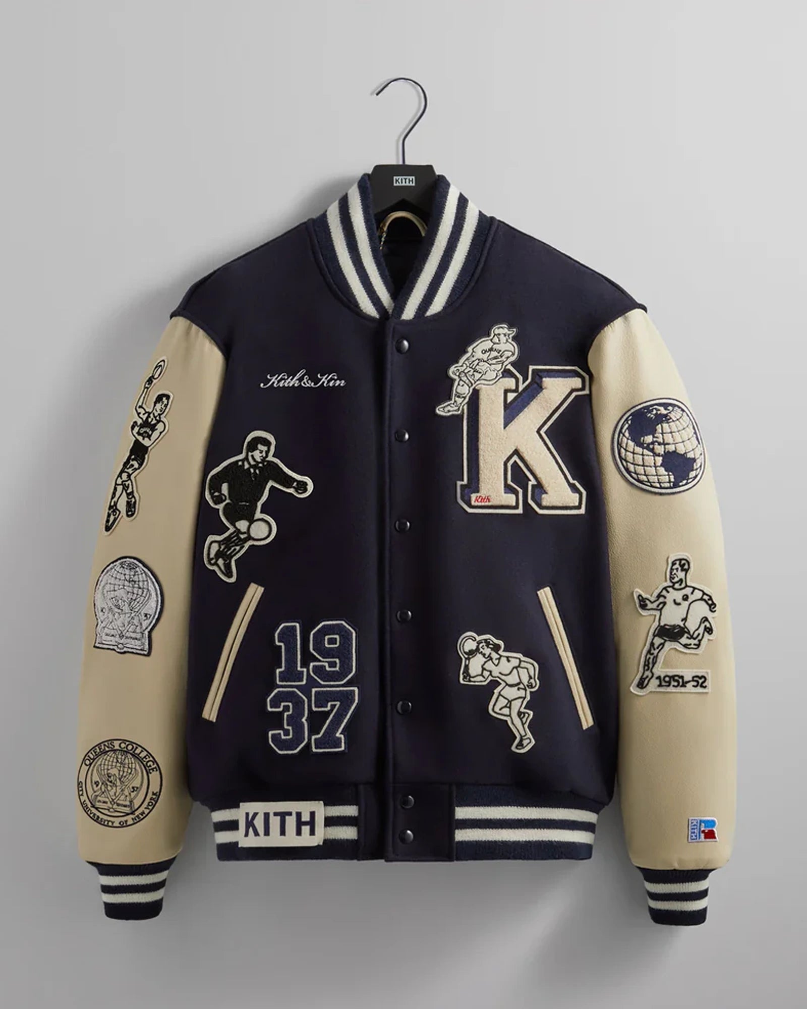 Kith Cuny Queens College Golden Bear Varsity Jacket – Zing