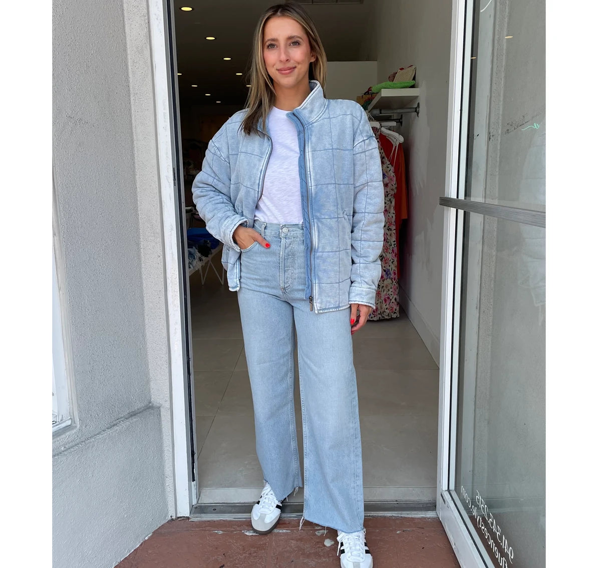 Knit Denim Jacket - Zing Apparel