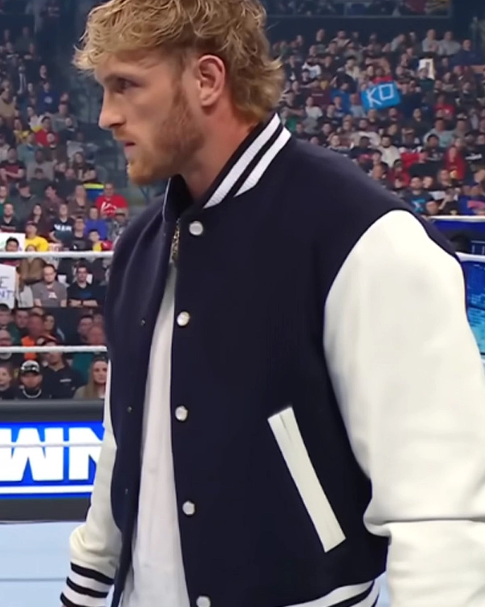 Logan-Paul-Blue-and-White-Varsity-Jacket-For-Sale