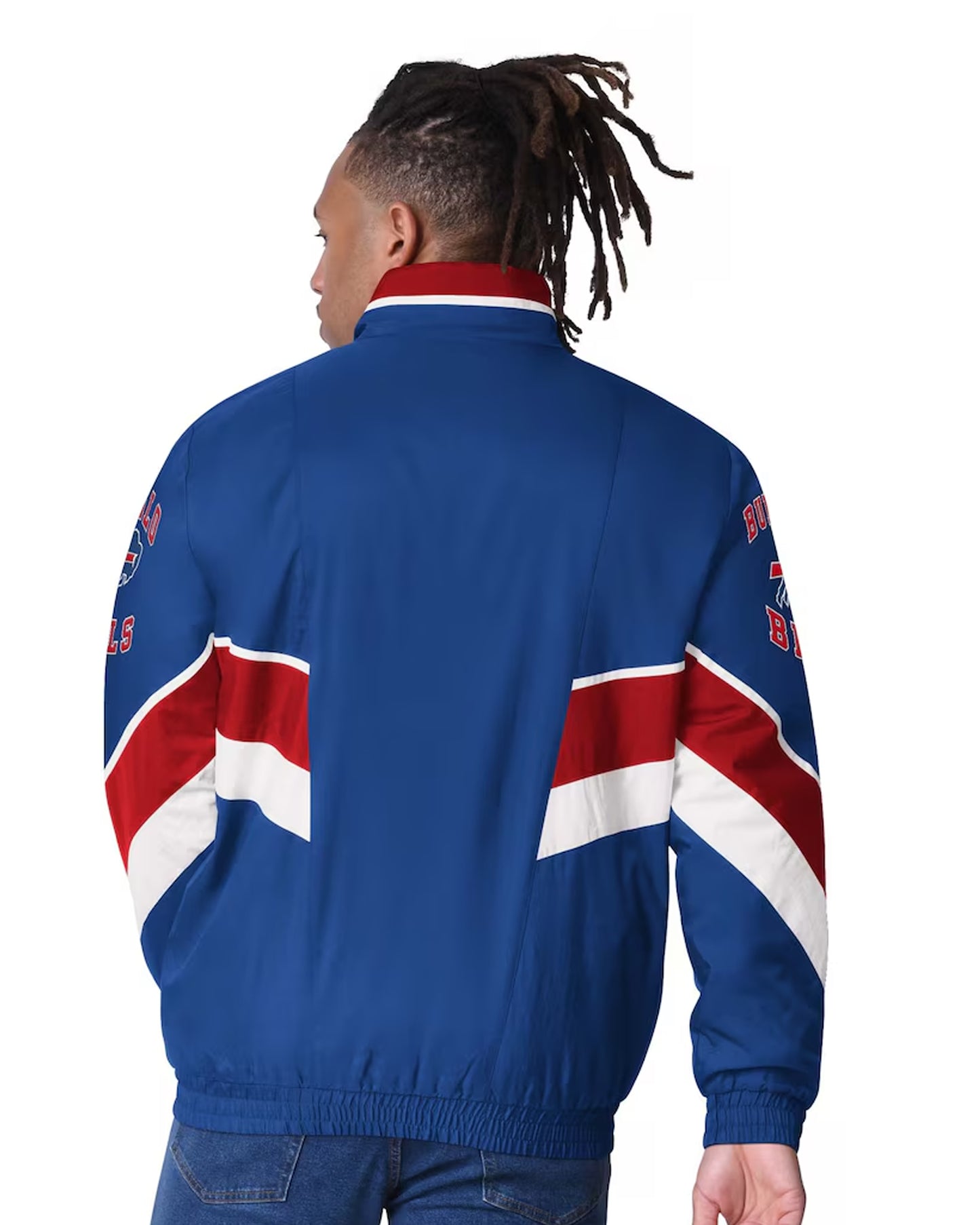 Men's Starter Royal Buffalo Bills Captain Satin Varsity Jacket