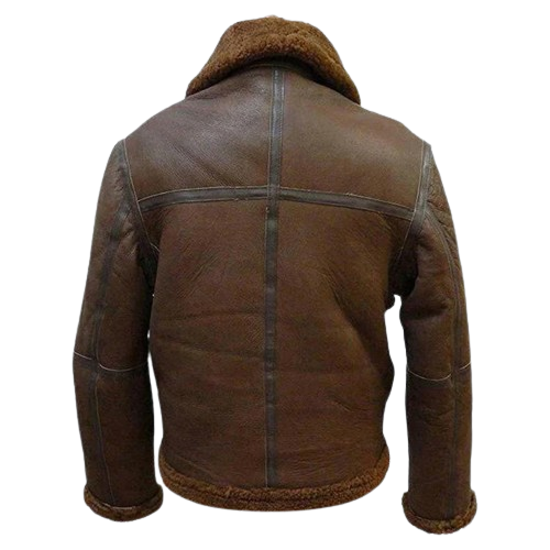 Brown Shearling Jacket For Men Special Edition Zing Apparel