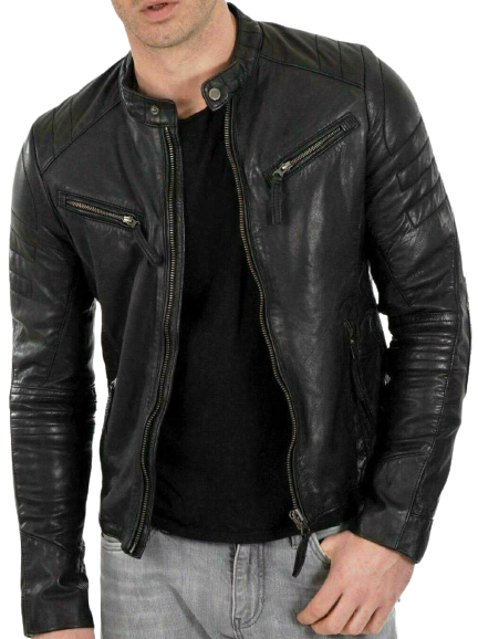 Mens Quilted Brando Retro Cafe Racer Jacket Sale
