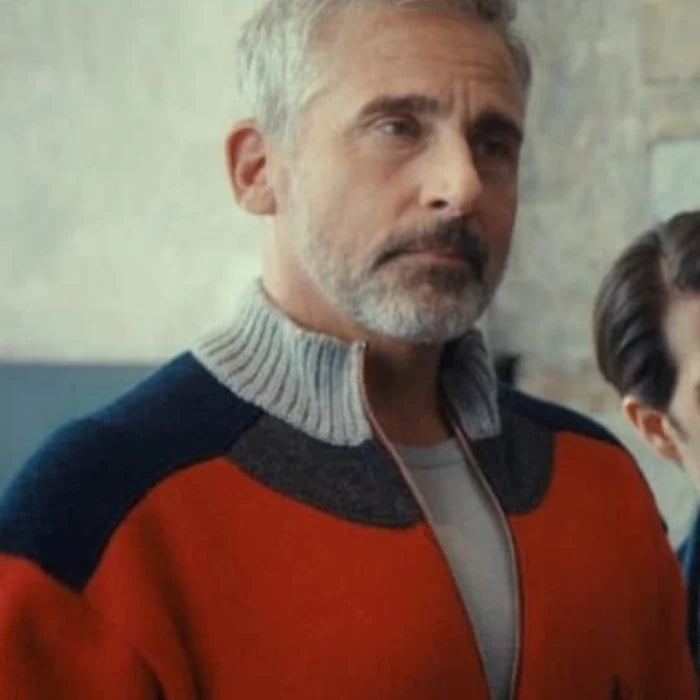 Mountainhead_2025_Steve_Carell_Red_Wool_Jacket_For_Sale