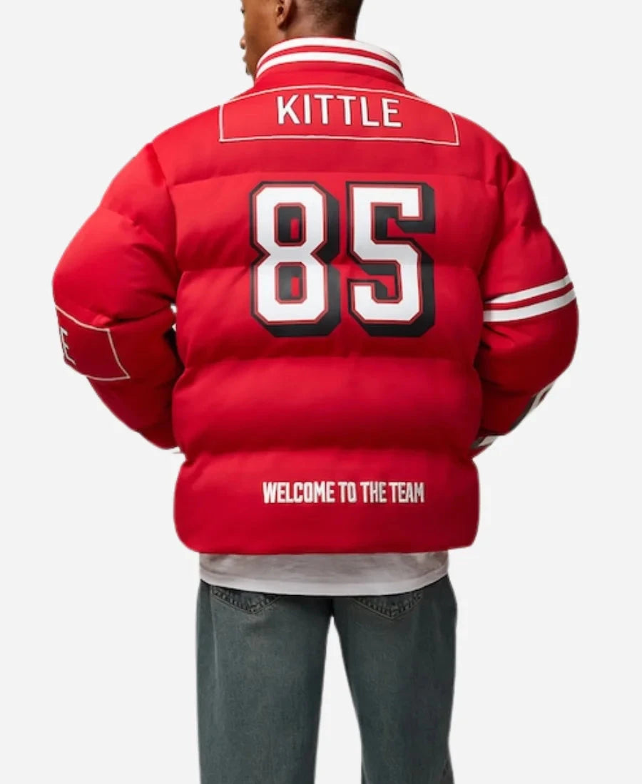 George Kittle 49ers Off Season NFL Puffer Jacket Zing Apparel