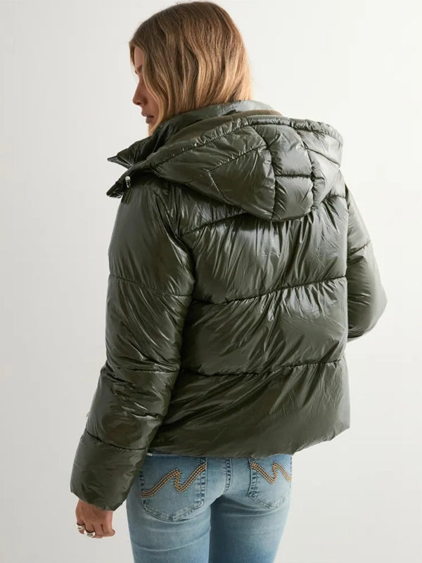 Nelly Puffer Jacket Green Back