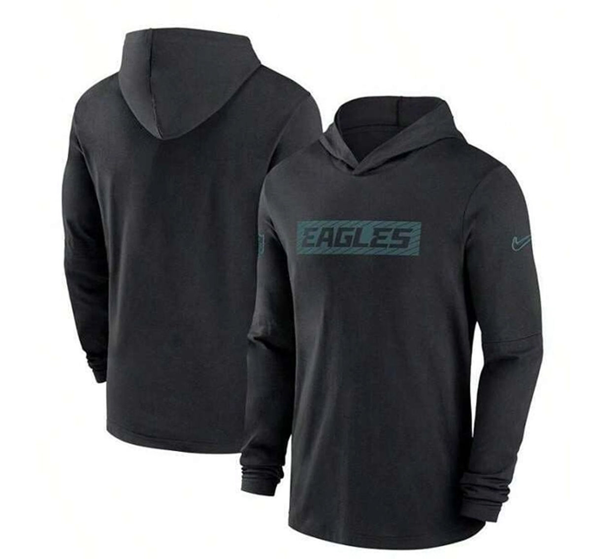 Nike-Black-Philadelphia-Eagles-Sideline-Hoodie-Performance-Long-Sleeve-T-Shirt