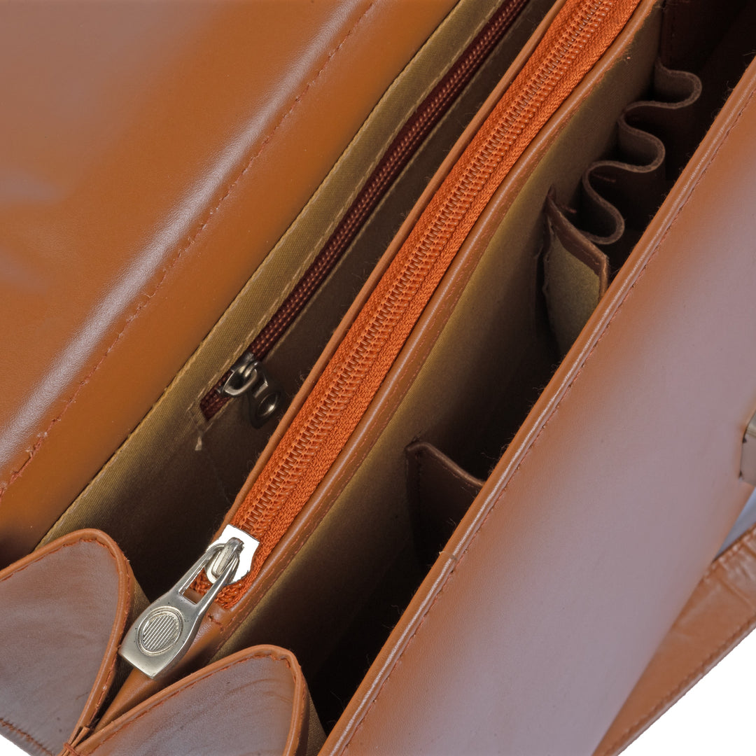 Modern Leather Office Bag with Lock Zing Apparel