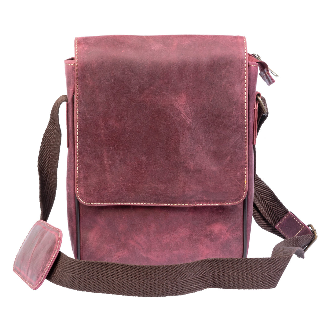 Vintage Leather Crossbody Bag, Green Zing Apparel