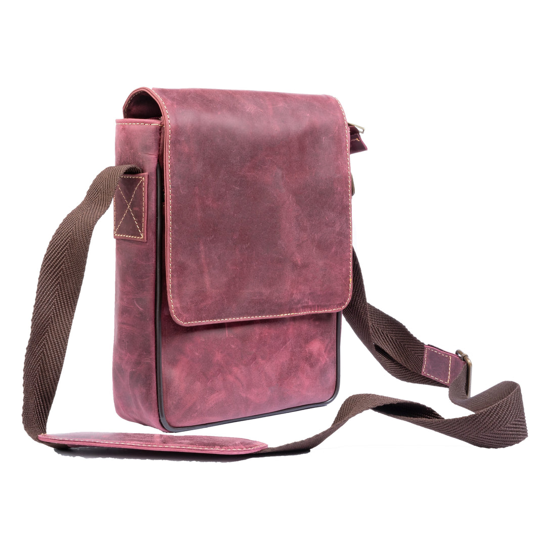 Vintage Leather Crossbody Bag, Green Zing Apparel