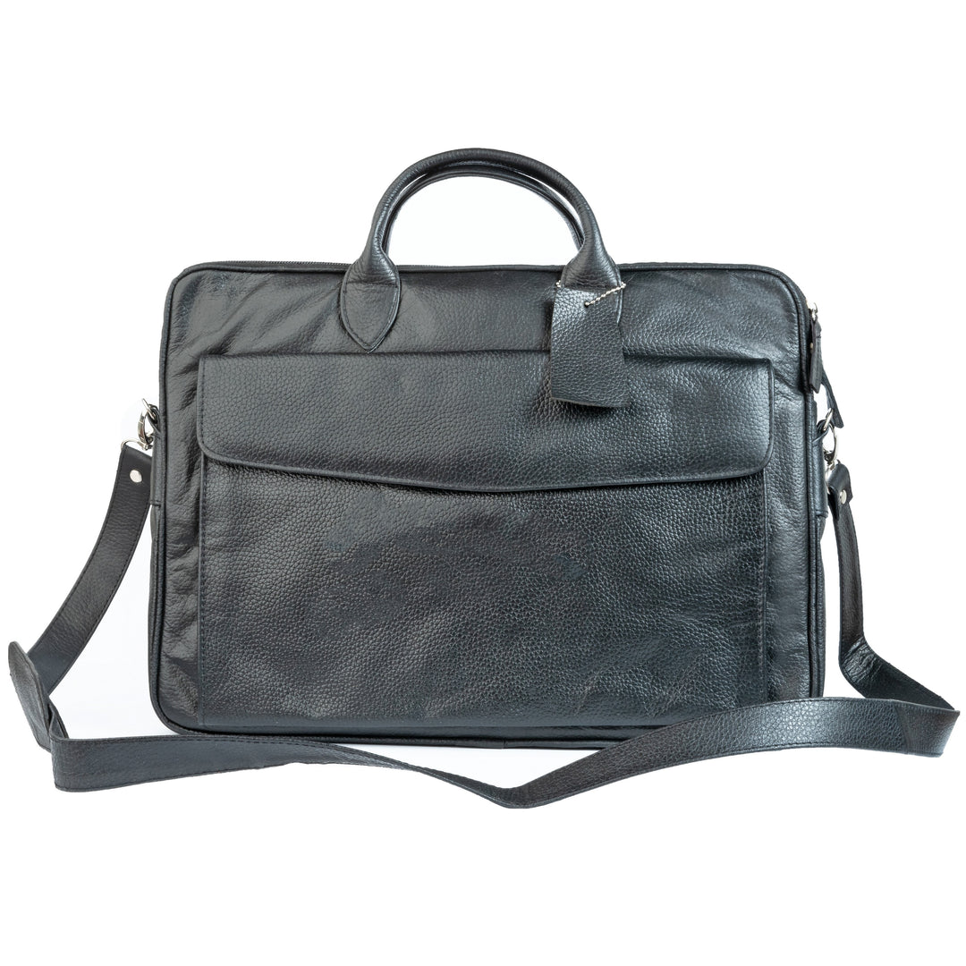 Vintage Midnight Leather Laptop Bag Zing Apparel