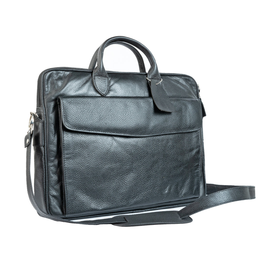Vintage Midnight Leather Laptop Bag Zing Apparel