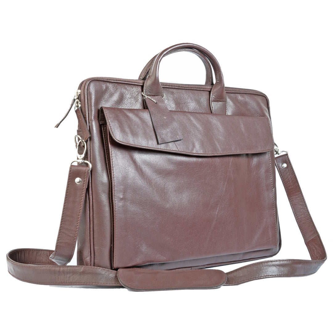 Vintage Midnight Leather Laptop Bag Zing Apparel