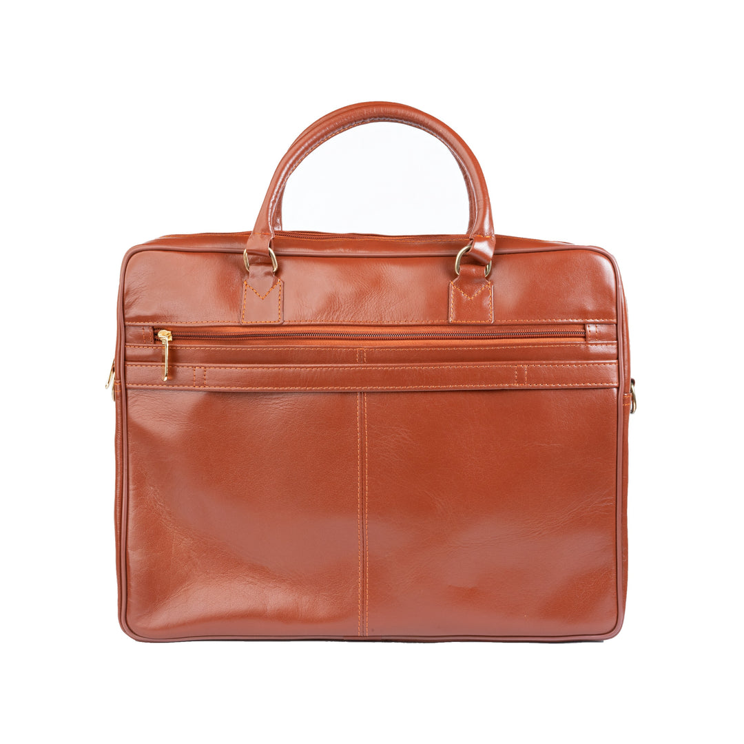 Premium Oil Pull Up Laptop Bag, Black