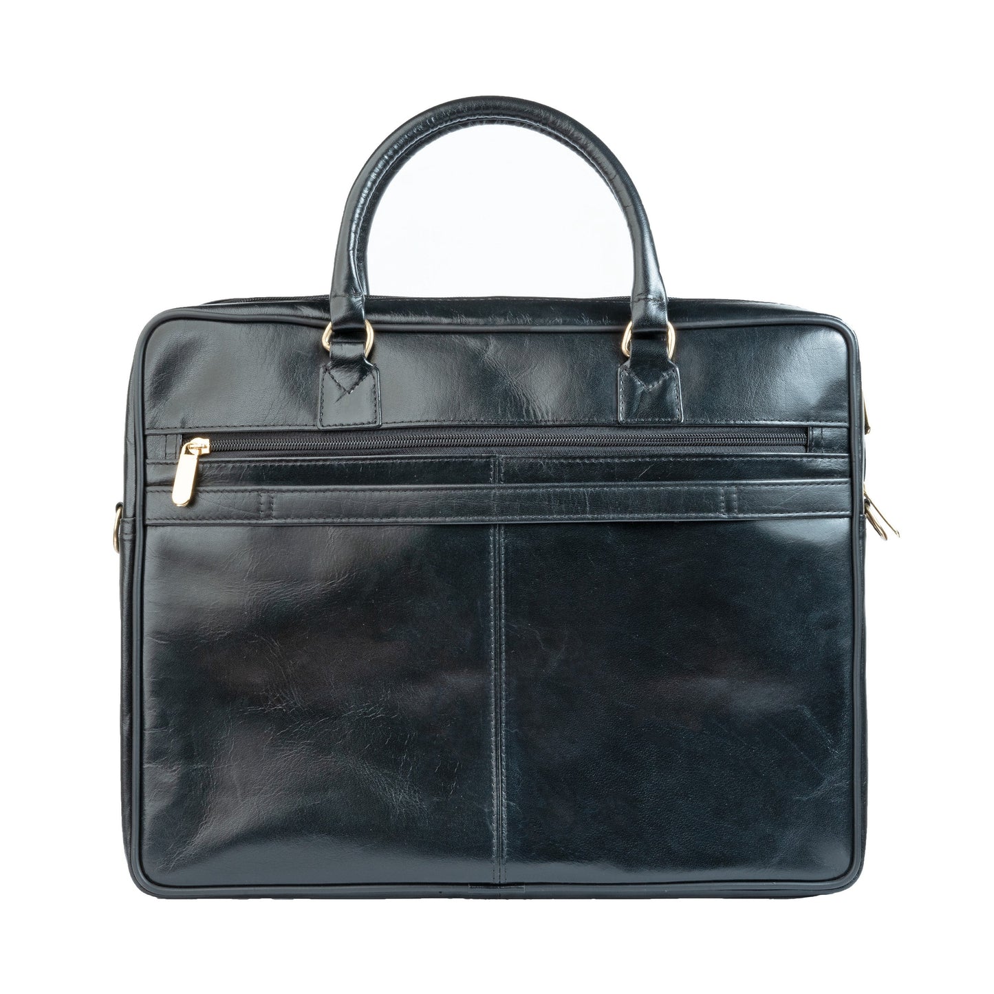 Premium Oil Pull Up Laptop Bag, Black