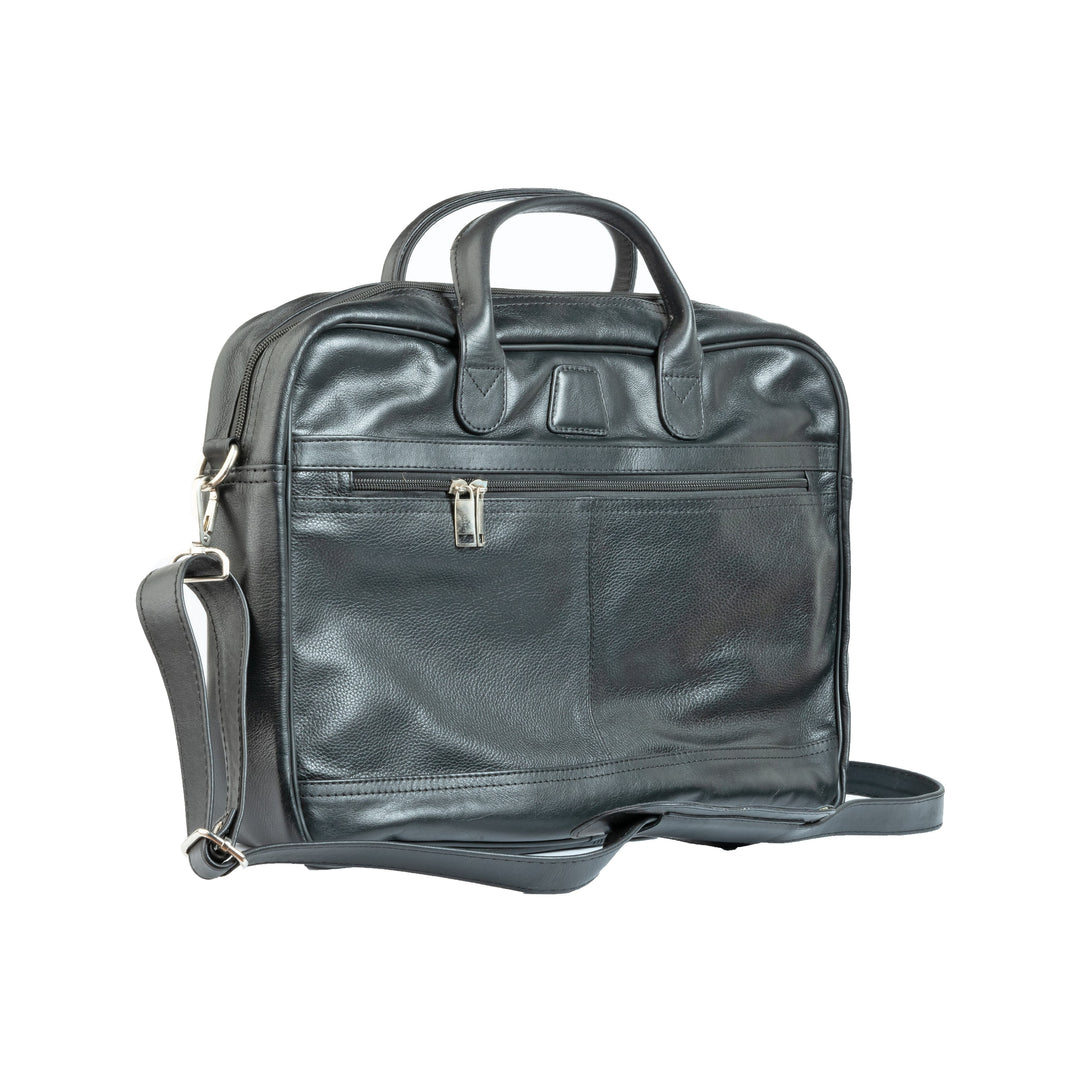 Slim Leather Office Bag For Laptop