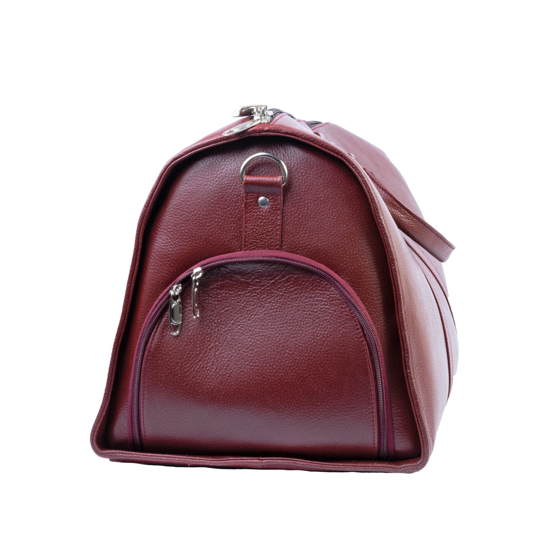 Milled Leather Premium Travel Bag, Brown